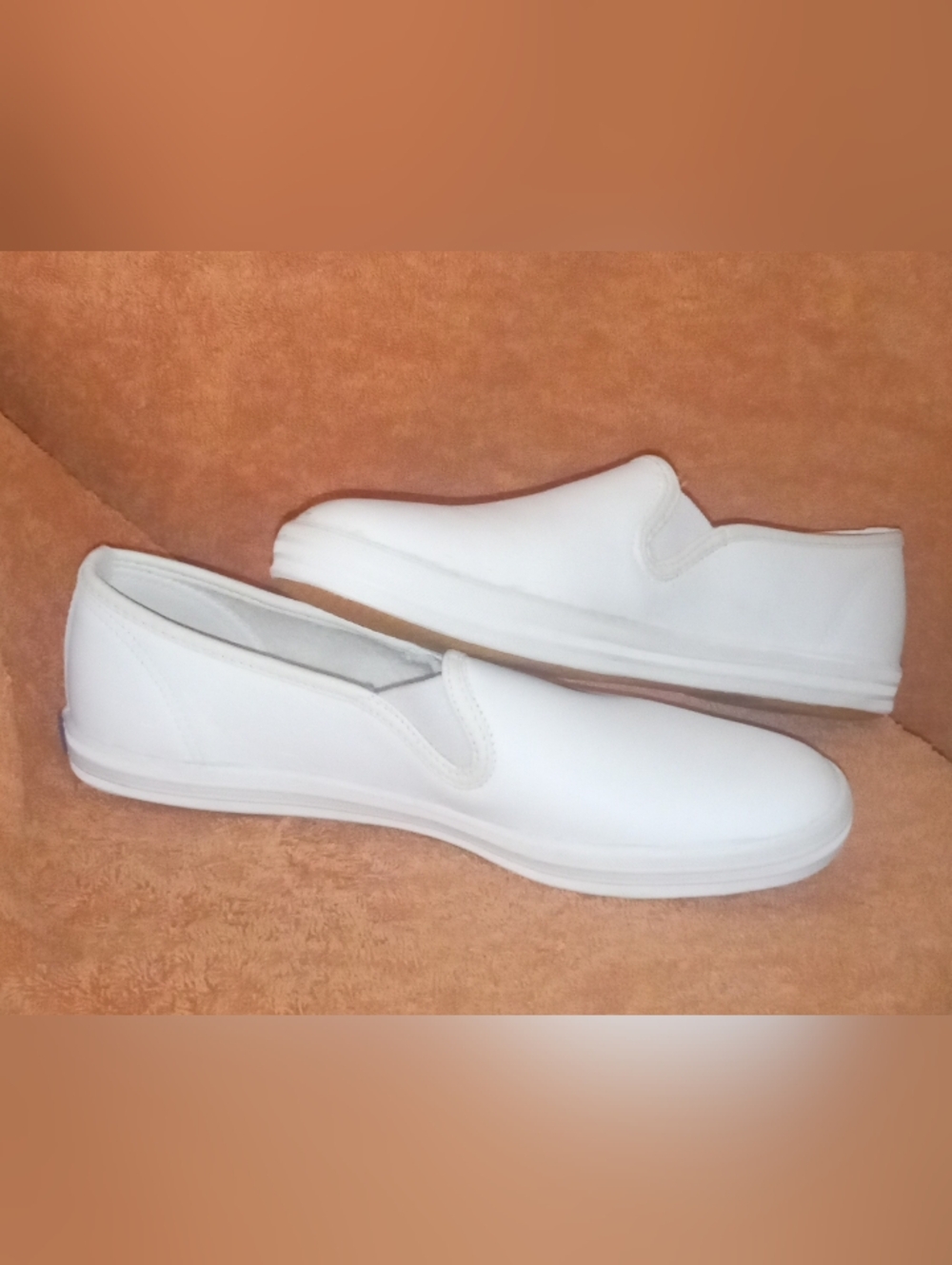 NWOT- Keds White Slip-On Canvas Sneakers